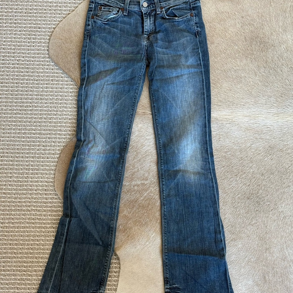 7 For All Mankind Dark Blue Flare Jeans